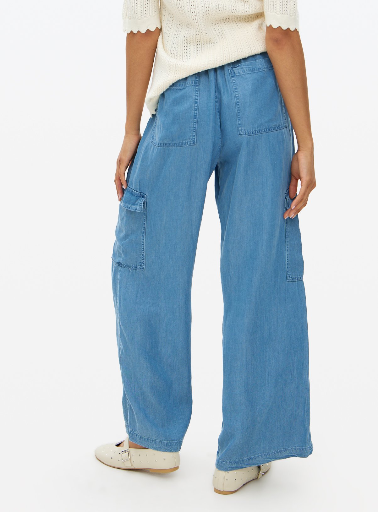 Mid Blue Denim Utility Trousers  12 - Image 4 thumbnail